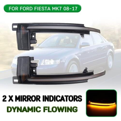 Dynamic Turn Signal Light Rearview Mirror Indicator Lamp Side Wing LED Light For Ford Fiesta mk7 2008-2017 For B-Max 2012-2017