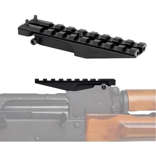 Rear Sight Rail Mount Picatinny Rail 20mm Weaver Fit AK 1913 Picatinny Weaver Base Scope Rail Sight Rifle Airsoft Accessories