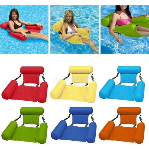 Inflatable Water Hammock Float Pool Lounge Bed Beach Swimming Pool Water Sports Lounger Chair Hammock Mat Toys for Swimming Pool