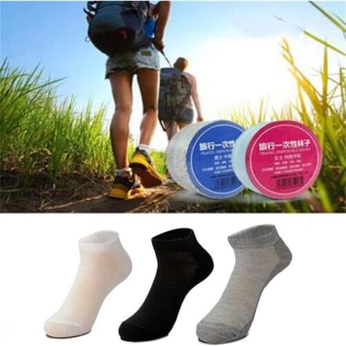 Portable Men and Women Travel Thin Section Sweat Breathable Short Tube Disposable Socks Compression Socks Woman Socks