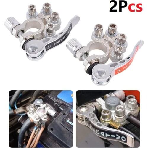 New Hot 2PCS Quick Disconnect Car Battery Main Cable Post Terminal Shut-off Connectors For 12v 6v 24v Boat Car UTV Tractor Truck