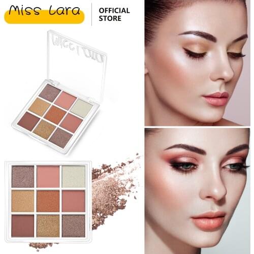 Miss Lara New Arrival Charming Eyeshadow Palette 9 Color Make up Palette Matte Shimmer Pigmented Eye Shadow Powder Beauty