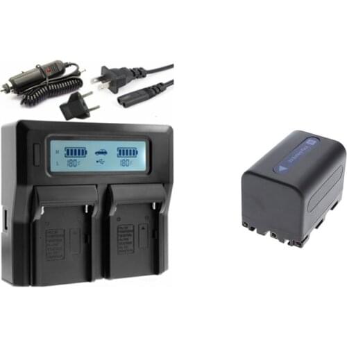 NP-FM70 NP-FM71 NP-QM70 NP-QM71 FM70 FM71 QM70 QM71 Battery+LCD Dual USB Charger for Sony HVL-IRM, DCR-TRV140 DCR-PC100 HDR-HC1