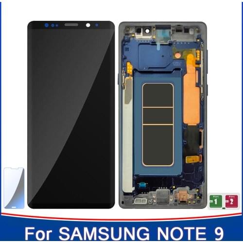 6.4'' ORIGINAL SUPER AMOLED LCD for SAMSUNG GALAXY Note 9 Note9 N960F LCD Display Touch Screen Digitizer Assembly with frame