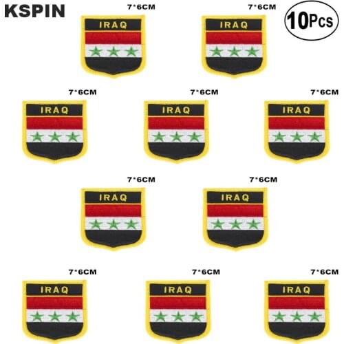 Iraq Flag Embroidery Patches Iron on Saw on Transfer patches Sewing Applications for Clothes in Home&Garden