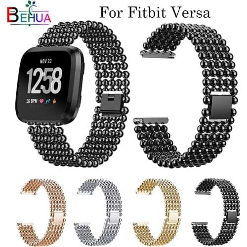 Stainless watchband strap For Fitbit Versa smart watch Replacement luxury fashion Wrist Strap For Fitbit Versa watch Accessories