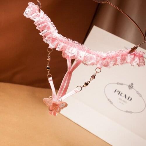 Explosive Color Diamond Thong Ladies Lace Full Transparent Hot Hollow Sexy Underwear Open File T Pants Large Size