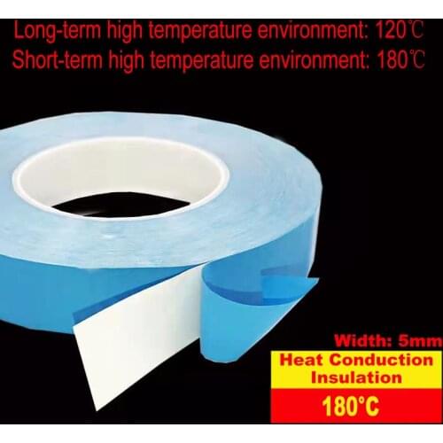 50m LED Light Bars Thermal Conductive Double-Sided Adhesive Tapes For CPU Chip PCB LED TV Backlight Strip Heatsink Cooling