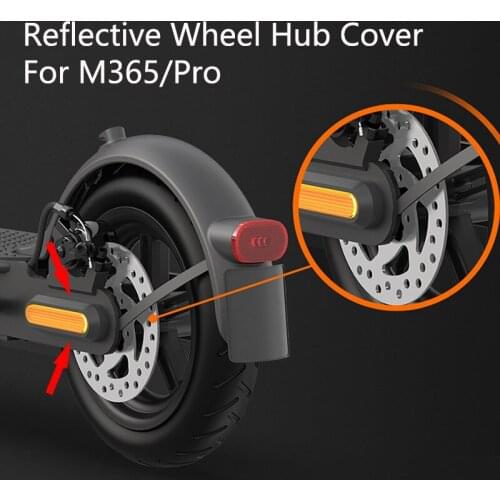For Xiaomi M365 Pro Electric Scooter Reflective Wheel Hub Cover Protective Case Decorative Decal