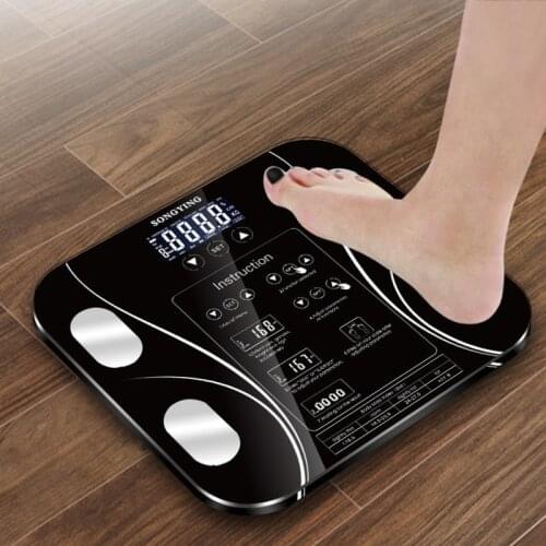 Hot Bathroom Body Fat bmi Scale Digital Human Electronic Smart Weight Scales LED Digital English Function Screen USB Charge