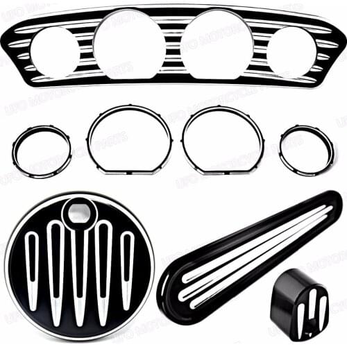 Inner Fairing Dash&Gauge Trim&Ignition Fule Tank Cover For Harley Touring 2014-2017