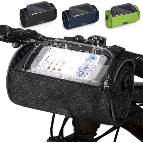 Cycling Bicycle Head waterproof Storage Bags cellphone case Holder Cross Body Touch Screen Phone Mount Bag Bike Accessories