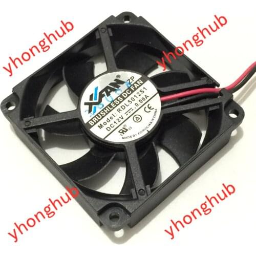 XFAN RDL5012S1 DC 12V 0.06A 2-wire 50x50x12mm Server Cooling Fan