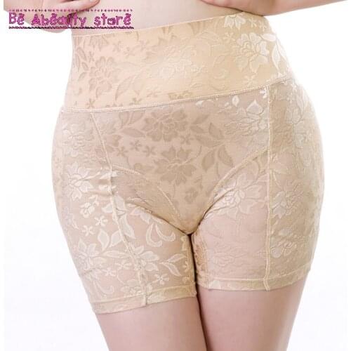 Women High Waist Trainer Body Shaper Panties Hip Butt Padded Panty Butt Lifter Hip Enhancer Thick Waistband Lace Shapers