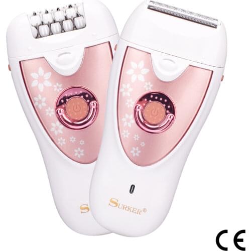 2 in 1 Women Epilator Lady Shaver Electric Painless Hair Pulling Depilatory Device Leg Armpit Razor Bikini Trimmer Hair Remover