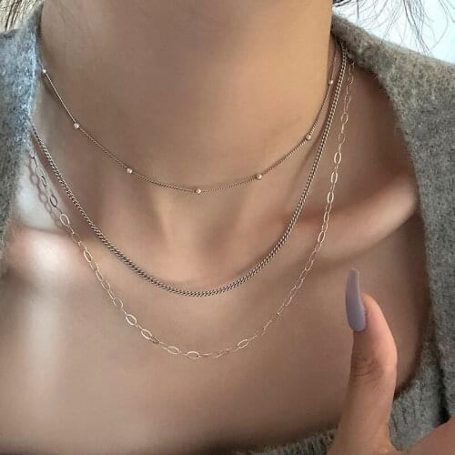 Retro Multilayer Sweater Chain Necklace Simple Temperament Creative Jewelry For Women Feature Namour Charm Gift All Seasons
