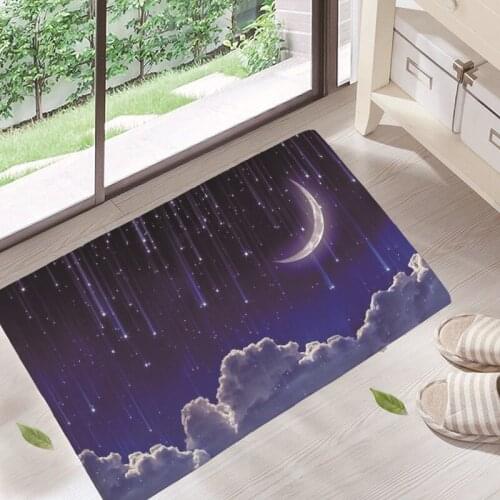 Starry Night Floor Doormats Living Rooms Anti-slip Carpet for Home Balcony Bedroom Kitchen Bathroom Rug Entrance Door Mat
