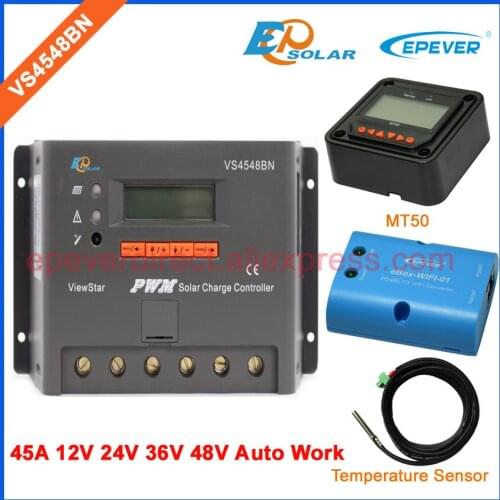 45A Solar regulator PWM EPEVER VS4548BN 12V/24V/36V/48V battery automatic work controller solar panels off grid tie system use