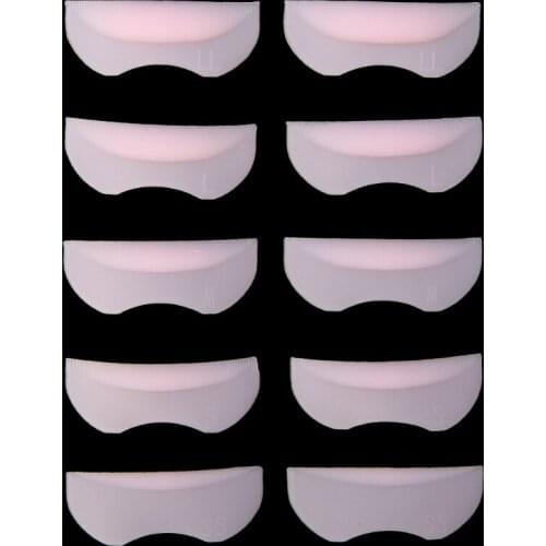 Q0KD 5 Pairs Silicone Perm Curler Curling Root Lifting False Fake Eyelash Shield Pad