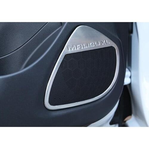 Stainless steel accessories styling For Chevrolet Malibu XL 2016 2017 Car inner speaker audio Horn ring cover trim