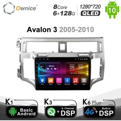 6G+128G Android 10.0 Car Radio for Toyota Avalon 3 2005-2010 GPS Navi Seteo System with 4G LTE DSP SPDIF BT 5.0 1280*720