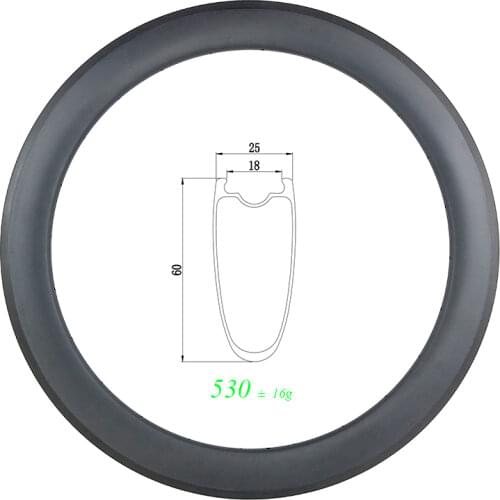 480g SUPER LIGHT 700c 60mm clincher tubeless U shape road bike carbon rim 25mm wide UD 3K 3K Twill 12K 16H 18H 20H 21H 24H 28H