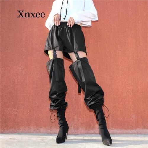 Streetwear Cargo Pants Women Casual Joggers Black High Waist Loose Female Trousers Korean Style Ladies Pants HIP POP LOOSE