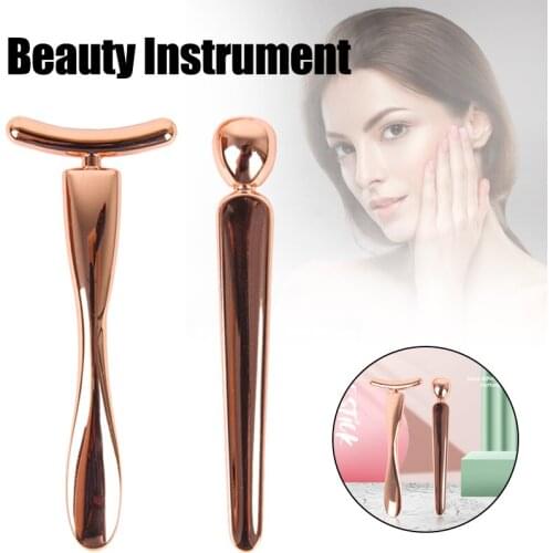 Portable Face Massager Kit Multifunctional T Shape Manual Beauty Massage Stick Waterproof Face Roller for Women Girl A7