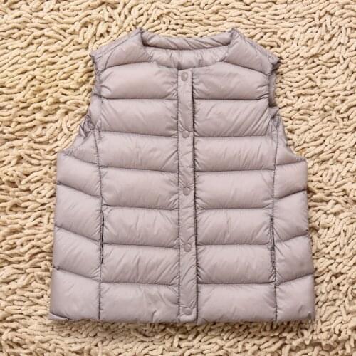 Sleeveless Children Ultra Light Down Vests Slim Jacket Girl Plus Lightweight Windproof Warm Boys Waistcoat DT321