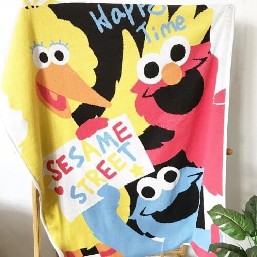 Tonytaobaby Childrens Pure Cotton Knitting Wool Blanket Double Layer Soft Kindergarten Office Lunch Blanket