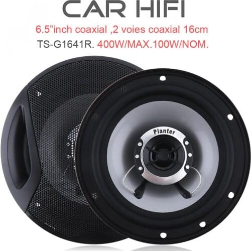 2pcs 6.5 Inch 12V 400W Car HiFi Coaxial Speaker Vehicle Door Auto Audio Music Stereo Full Range Frequency Speakers for Cars