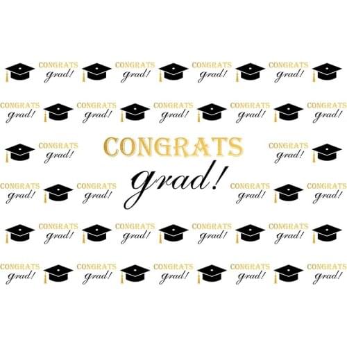 Trencher cap photography backgrounds polyester congrats grad photo backdrops for photographer studio props fotografia lv-1747