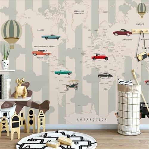 Beibehang custom photo mural wallpaper Childrens room decoration TV background wall cloth murals bedroom 3D cartoon animal car