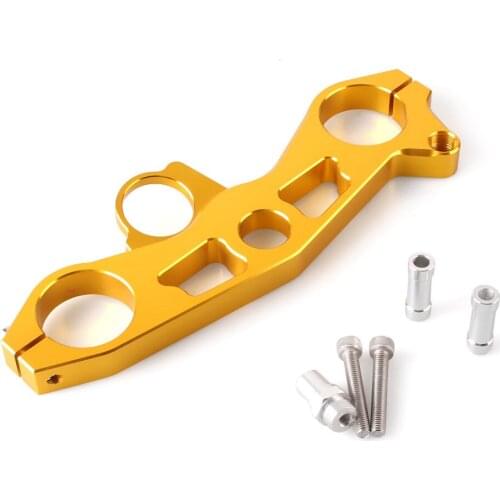 Motorcycle Front Upper Triple Tree Kit For Kawasaki Ninja ZX6R 2009 2010 2011 2012 CNC Alumunim Gold