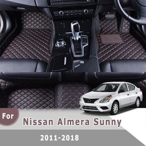 RHD Carpets For Nissan Almera Sunny 2018 2017 2016 2015 2014 2013 2012 2011 Car Floor Mats Auto Interior Accessories Automobiles