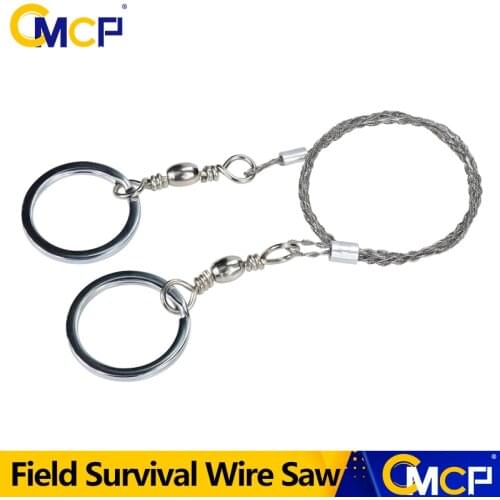 CMCP Field Survival Stainless Wire Saw Hand Chain Saw Cutter Outdoor Emergency Fretsaw Camping Hunting Wire Saw Survival Tool