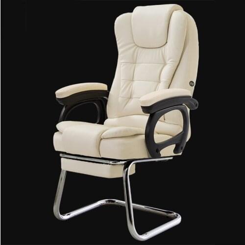 Fashion Minimalist Modern Bow Computer Chair Desk Seat Boss Home Office Chair Adjustable Height Synthetic Leather Metal