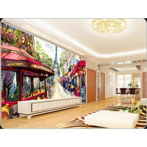 3d wallpaper custom mural non-woven 3d room wallpaper Oil painting setting wall streets of Paris photo 3d wall murals wallpaper