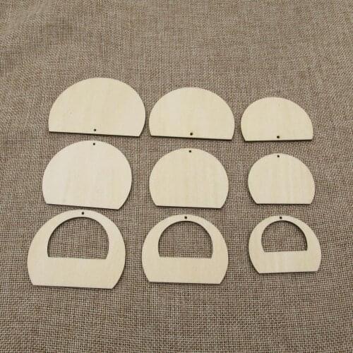 Unfinished Blank Wood Half Circle Shape Round Cutouts Plywood For DIY Jewerly Project Making