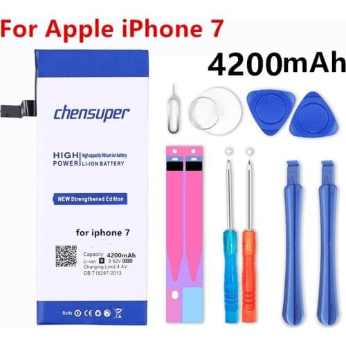NEW High Capacity 4200mAh Battery For Apple iPhone 7 7G for iphone7 battery With Repair Installation Tools as a gift