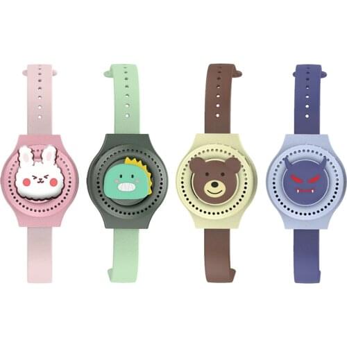 Cute 3 Gears Adjustable Wrist Watch Fan Portable Bladeless USB Rechargeable Air Cooling Summer Personal Fan for Students Kids