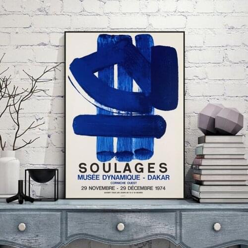 Soulages Exhibition Soulages poster poster Pierre Soulage print Art prints Exhibition print Museum exhibition Absthibition