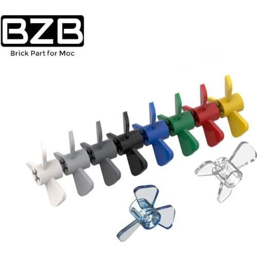 BZB MOC 6041 2.9 x 3.2 x 1.2 Propeller Three Pieces 3 Inches High-tech Building Block Parts Bricks Kids Technical DIY Toys Gifts