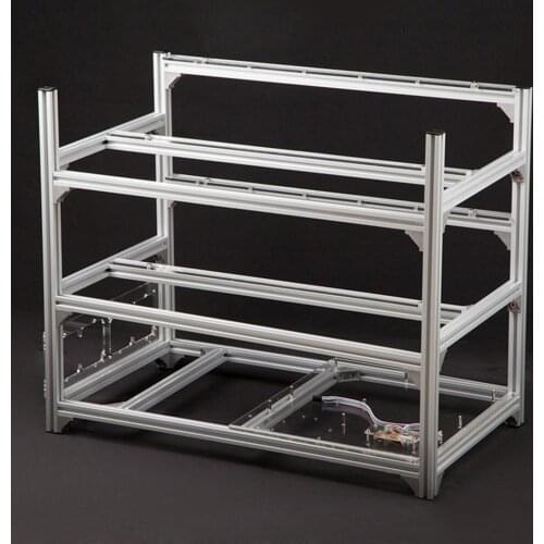 Mining Rig Frame 12 GPU Open-pit Mining Machine Frame Case Mining Coin Ring Support Bracket Case Frame Transfer Mining Rack