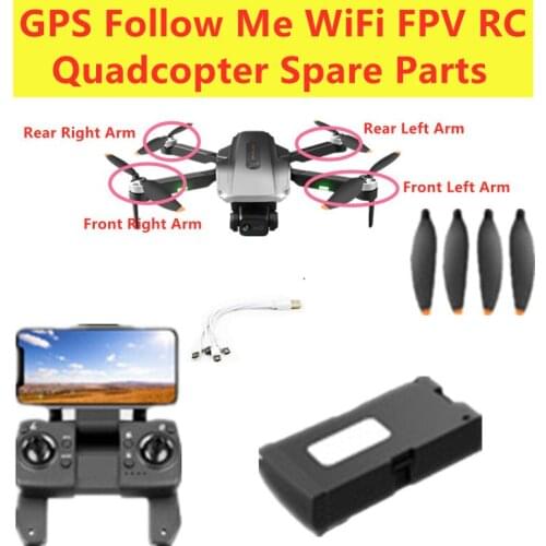 RG101 GPS 6K Brushless ESC RC Drone Spare Parts 7.4V3000MAh Battery Arm Propeller USB 4 In 1 For RG101 RC Aircraft Accessories