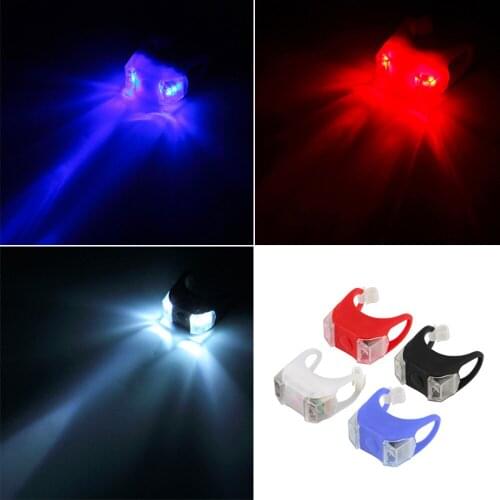 Silicone Ultra Bright 3 Mode Bike Bicycle Cycling MTB Head Front Light Rear LED Flash Lamp include battery Bike Accessories drop