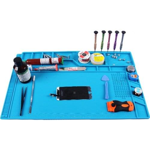 With Magnetic Section ESD Heat Insulation Working Mat BGA Soldering Station Repair Insulation Pad Maintenance Platform Desk Mat
