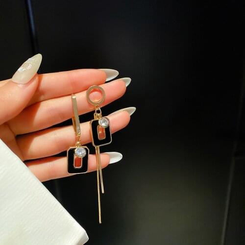 Trend Pearl Long Earrings For Women 2021 Geometric Earrings Fashion Pendant Earrings Fashion Korean Jewelry Gold Earrings