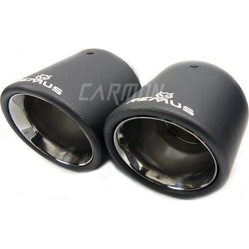 Car Universal Remus Sport oblique matte Carbon Fiber Exhaust Muffler Tips for GOLF MAZDA Land Rover JAGUAR