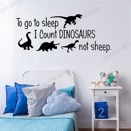 Dinosaur Funny Quote Wall Stickers House Decoration Accessories For Baby Kids Rooms Decor Art Decals Boys Bedroom Decor Q159